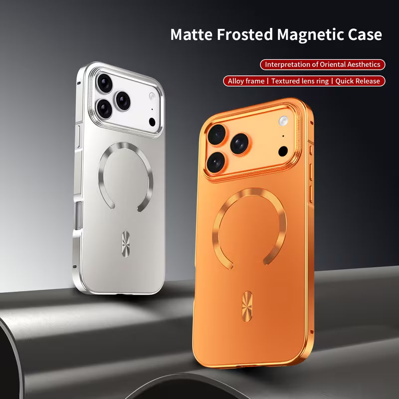Frosted Back Panel Magnetic Ring Case