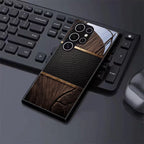 Golden Luxury Pattern Tempered Glass Case
