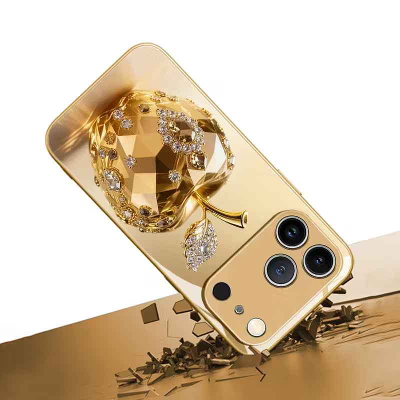 iPhone Series - Luxurious Gold Gemstone Case