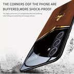 Galaxy S Series - Glossy Tempered Golden Horse Case