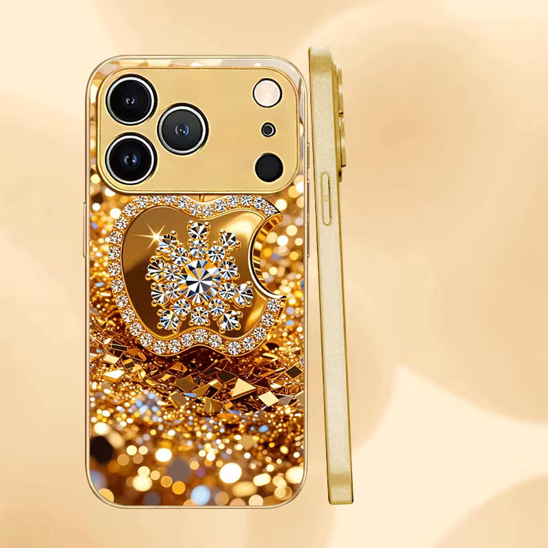 SnowFlake Gold Glass Case
