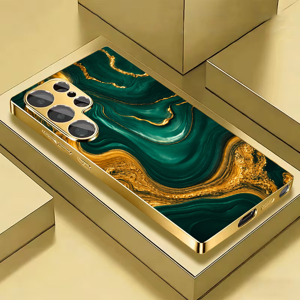 Galaxy - Green Gold Agate Case