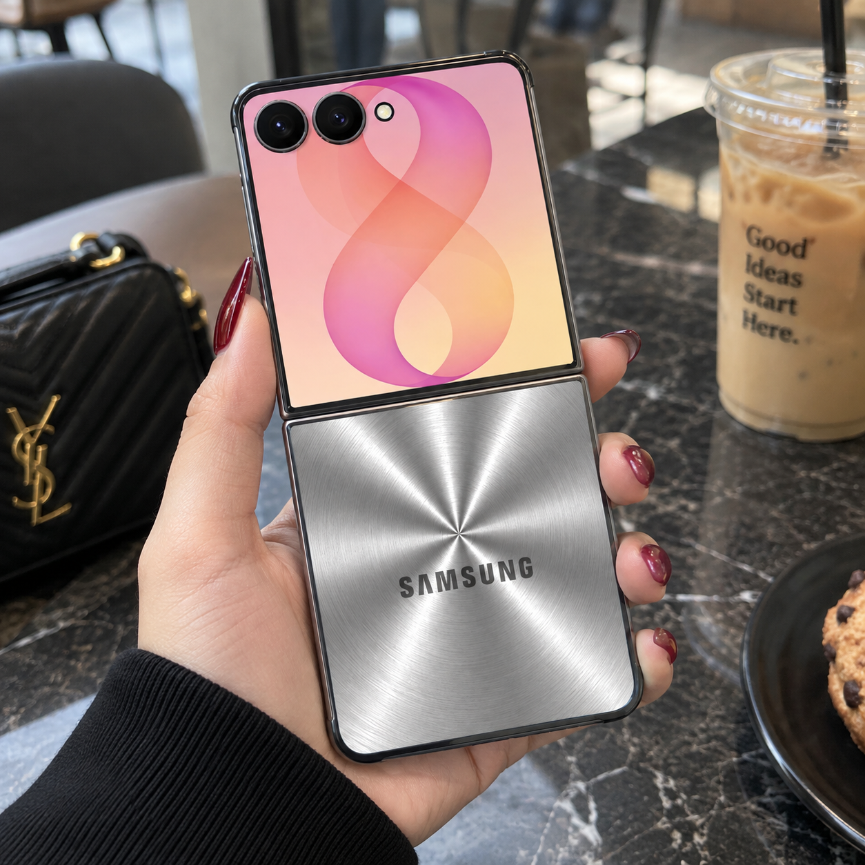 Galaxy S Series - Futuristic Silver Line Case