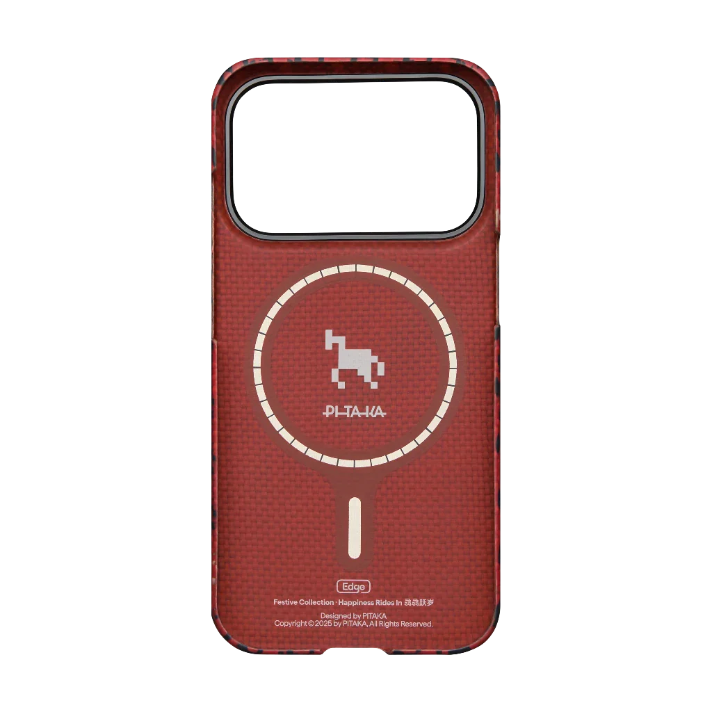 Crimson Houndstooth Texture Case